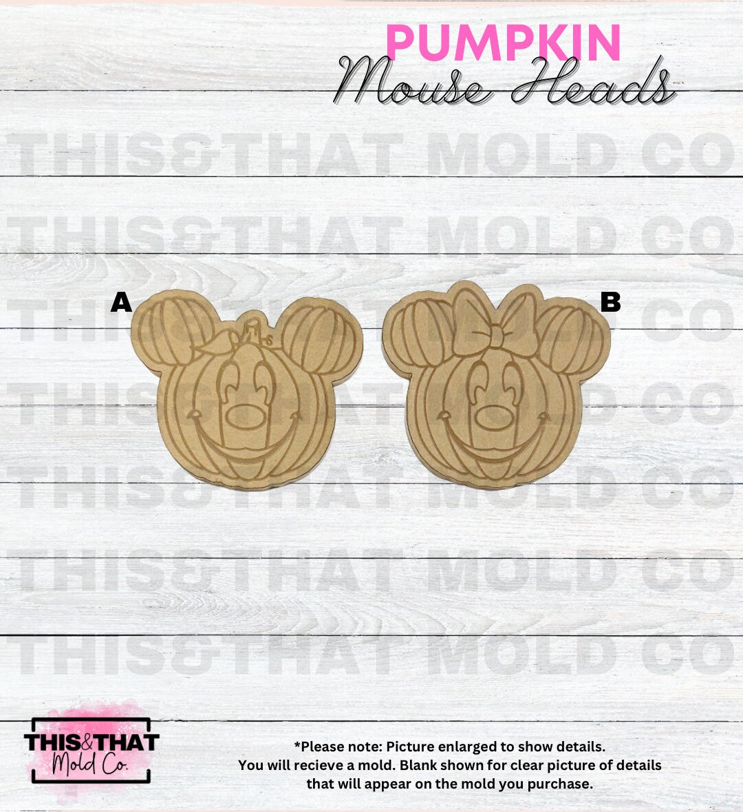 Silicone Mold For Resin | Pumpkin Mouse Heads