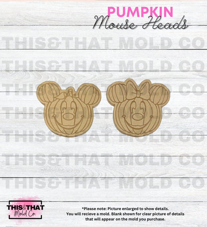 Silicone Mold For Resin | Pumpkin Mouse Heads