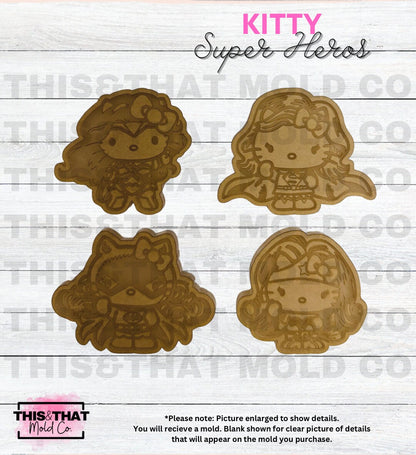 Silicone Mold For Resin | Kawaii Cat Super Hero