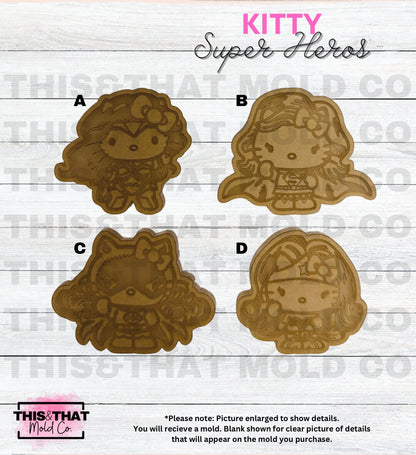 Silicone Mold For Resin | Kawaii Cat Super Hero