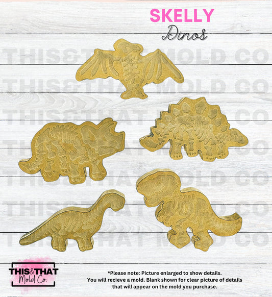 Silicone Mold for Resin | Skeleton Dinos