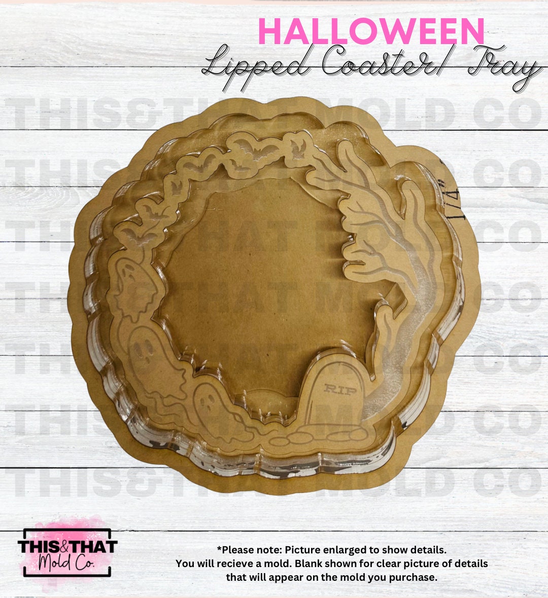 Silicone Mold For Resin | Halloween Lipped Coaster