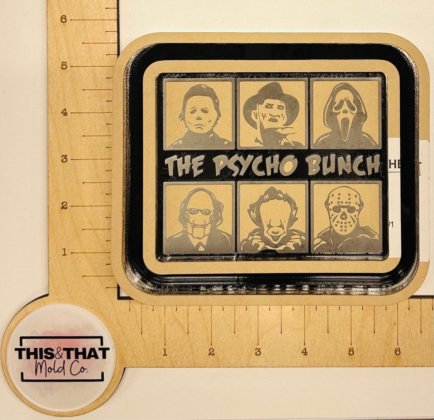 Silicone Mold for Resin | "Psycho Bunch" Lipped Coaster/Tray