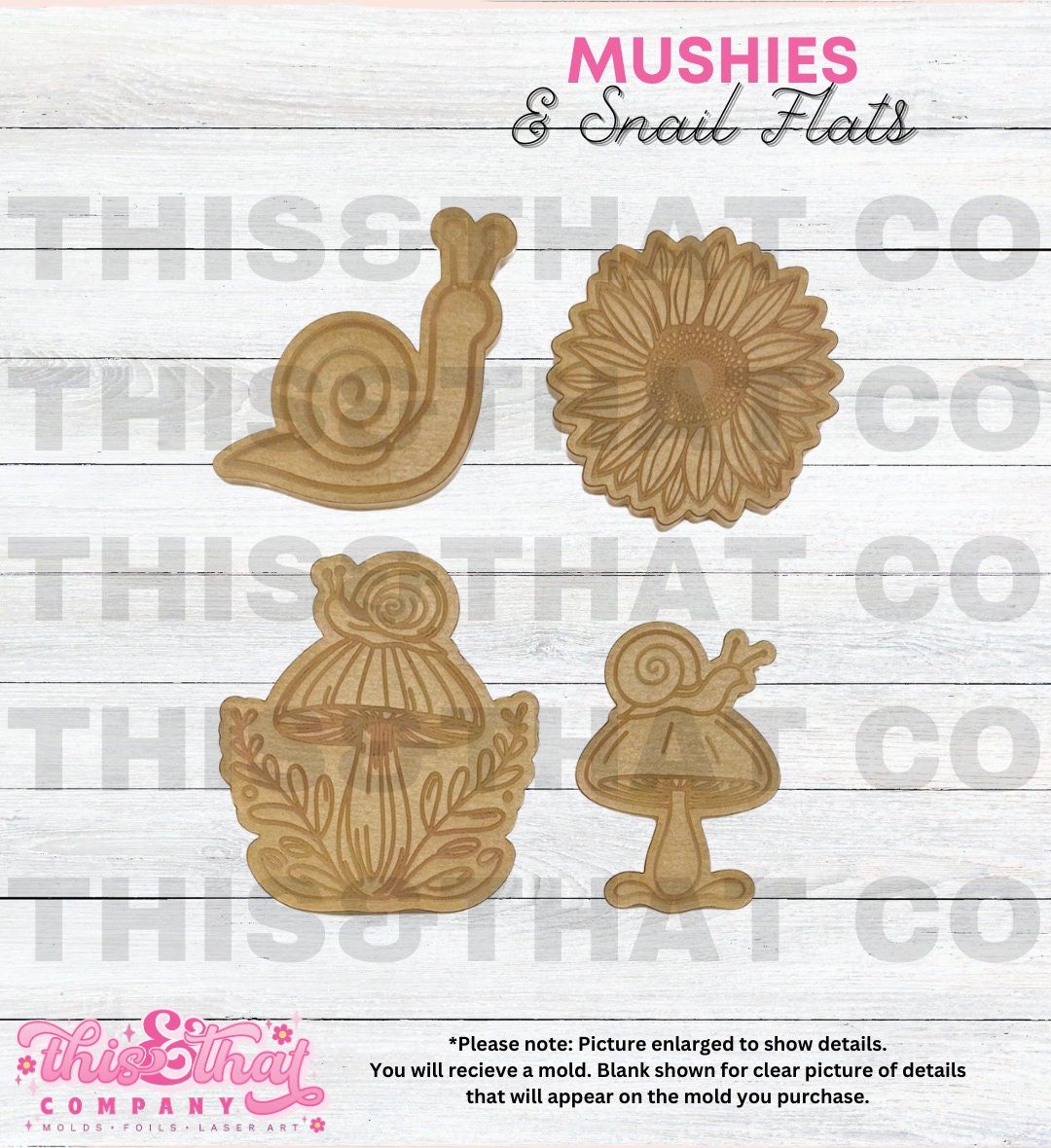 Silicone Mold | Snails and Mushroom Flats