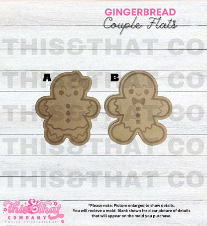 Silicone Mold for Resin | Gingerbread Couple