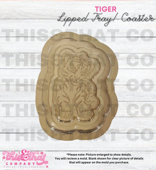 Silicone Mold for Resin | Tiger Lipped Coaster/ Tray