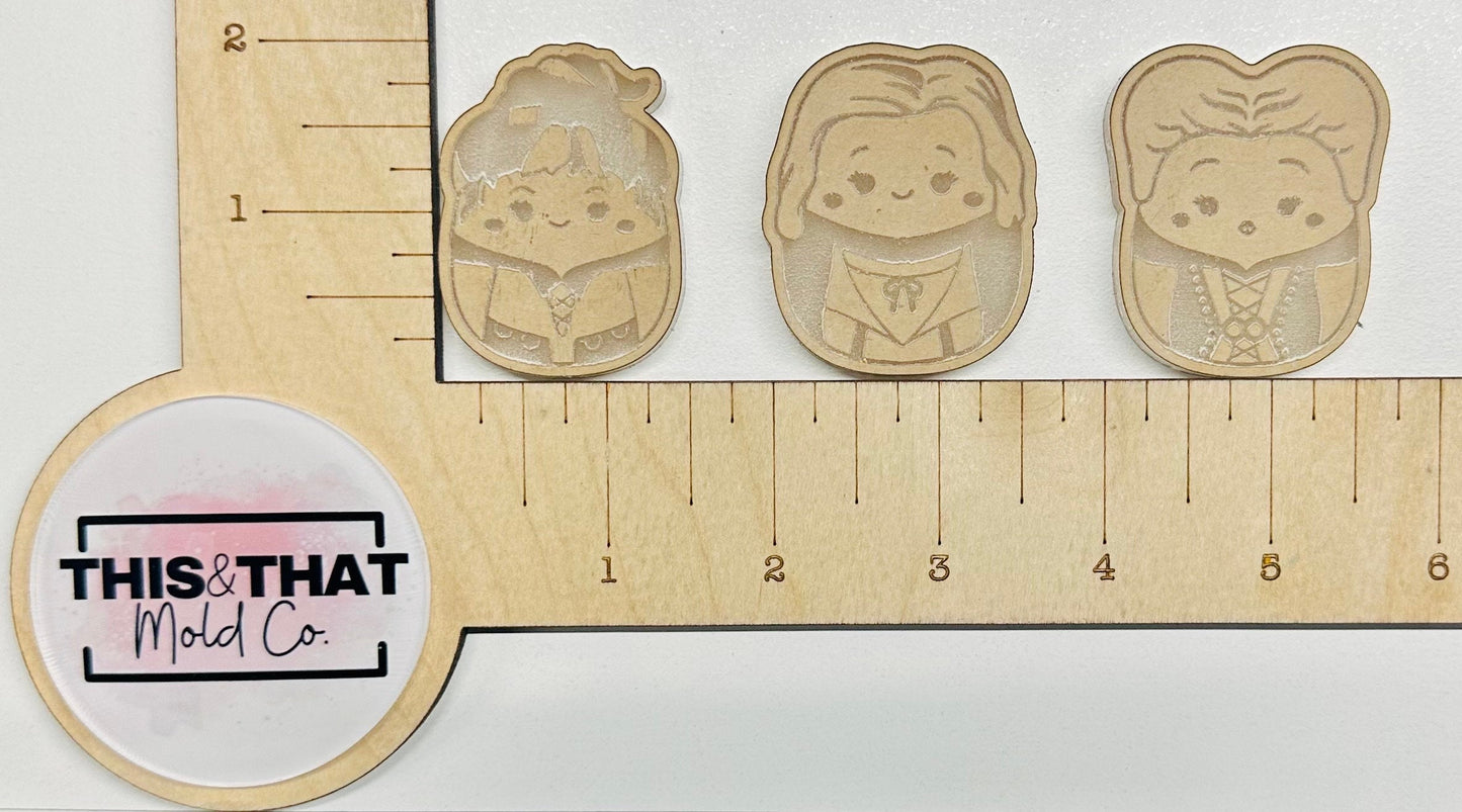 Silicone Mold for Resin | Halloween Sister Squishies|