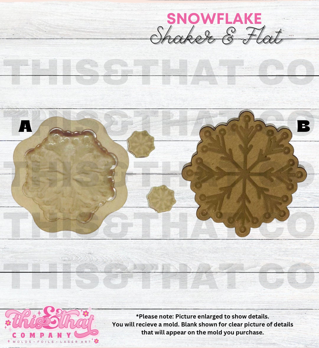 Silicone Mold for Resin | Snowflake Shaker & Flat Mold