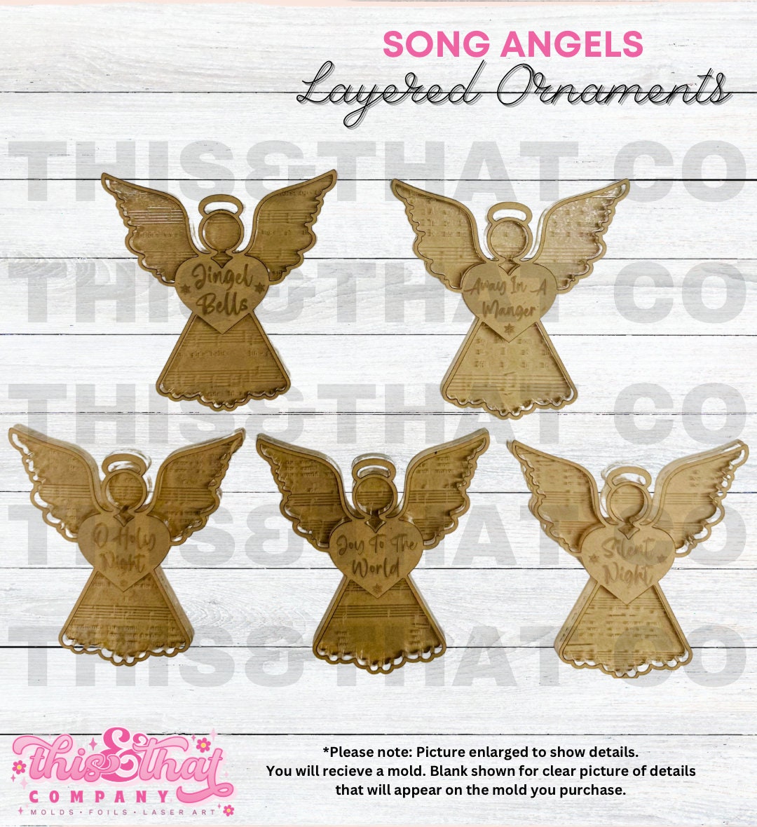 Silicone Mold for Resin | Angel Song Ornaments