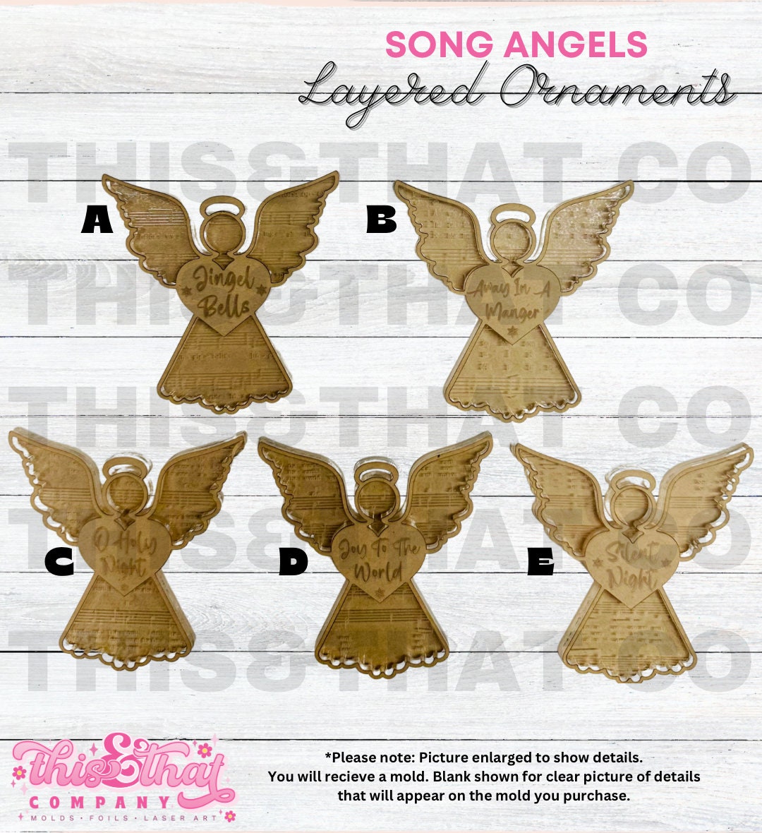 Silicone Mold for Resin | Angel Song Ornaments