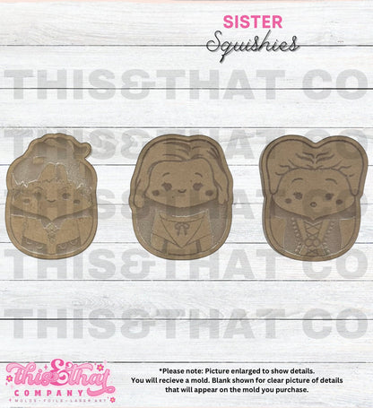 Silicone Mold for Resin | Halloween Sister Squishies|