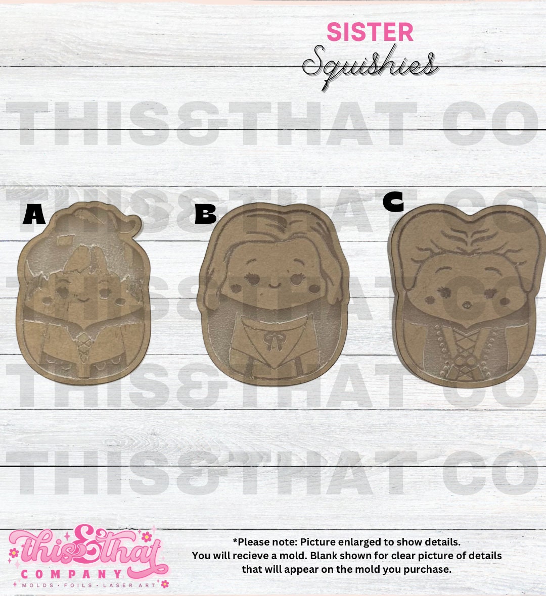 Silicone Mold for Resin | Halloween Sister Squishies|