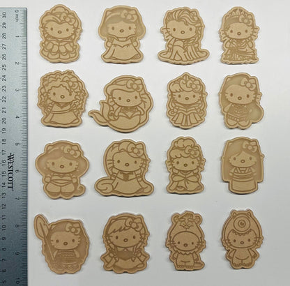 Silicone Mold For Resin | Princess Kawaii Kitties