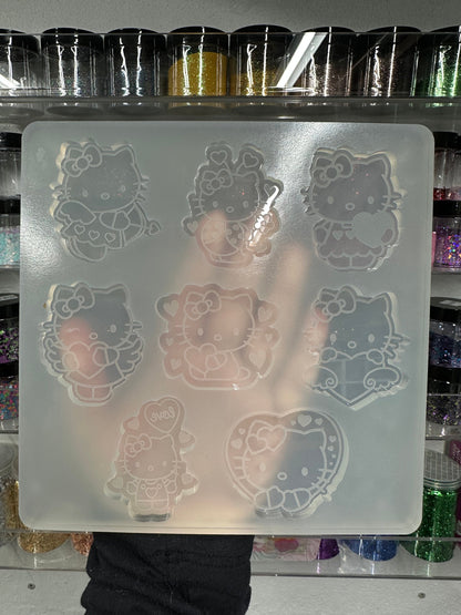 Silicone Mold For Resin | Kawaii Love Kitties
