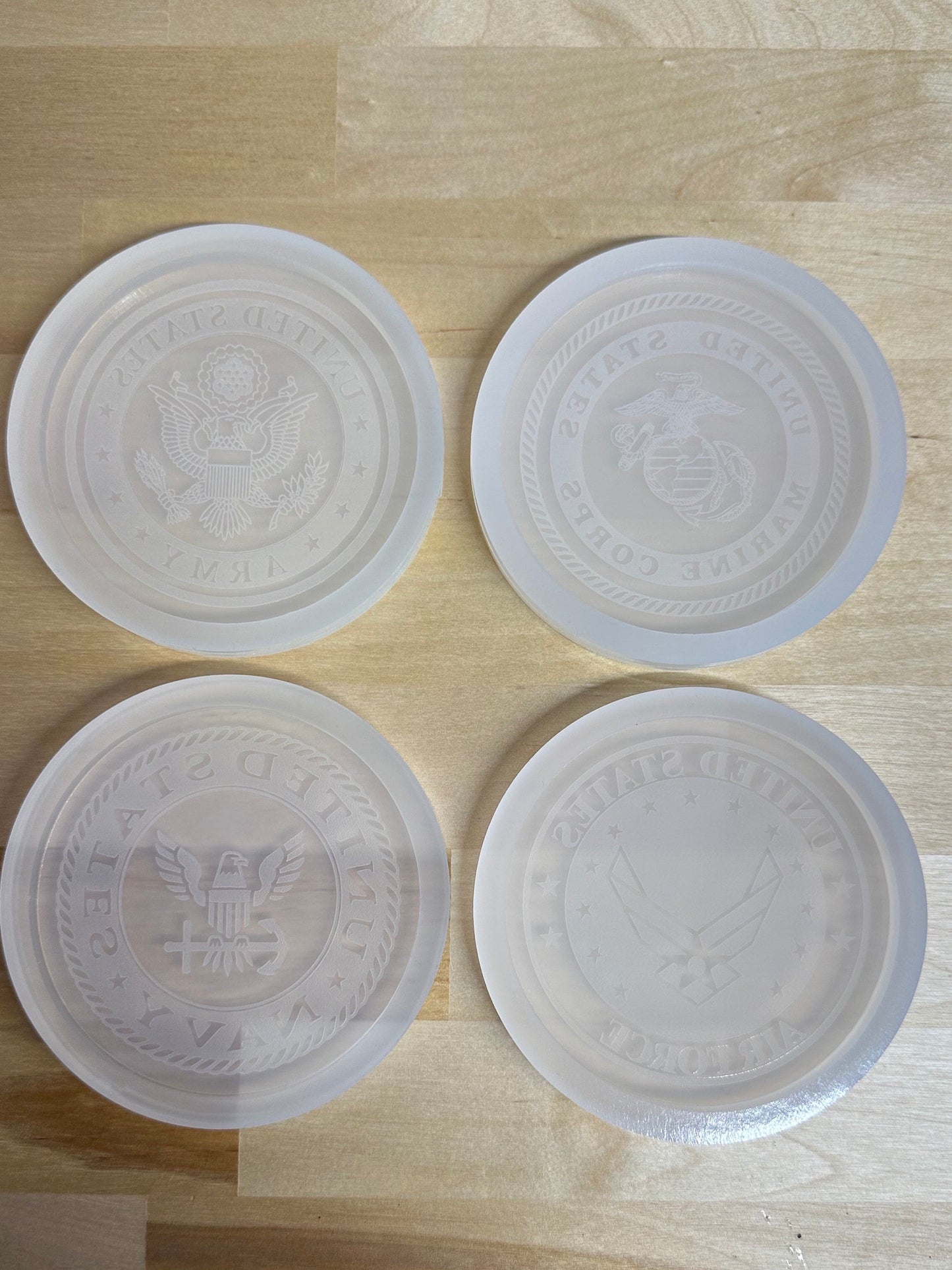 Silicone Mold For Resin | Military Branches Cup Coaster
