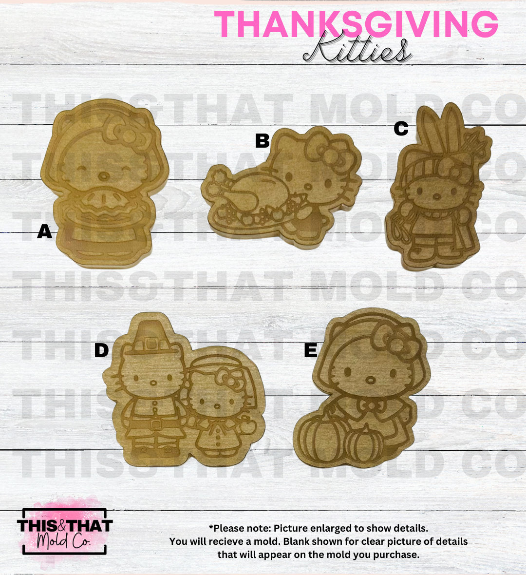 Silicone Mold For Resin | Thanksgiving Kawaii Cat