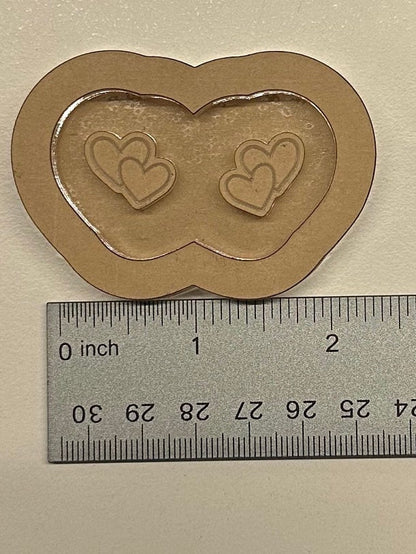 Silicone Mold For Resin | Heart Stud/ Bits