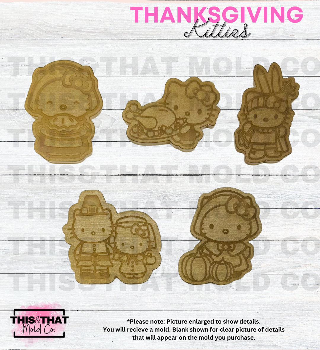 Silicone Mold For Resin | Thanksgiving Kawaii Cat