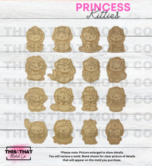 Silicone Mold For Resin | Princess Kawaii Kitties