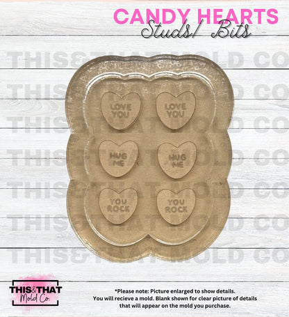 Silicone Mold For Resin | Candy Heart Studs / Bits